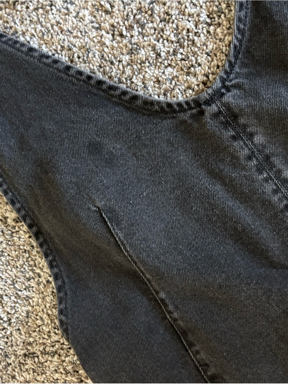 We the Free Women's Black Washed Denim Utility Jumpsuit - Picture 2 of 4